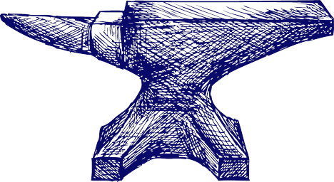 Hand-drawn anvil, the Anvil Tax mark